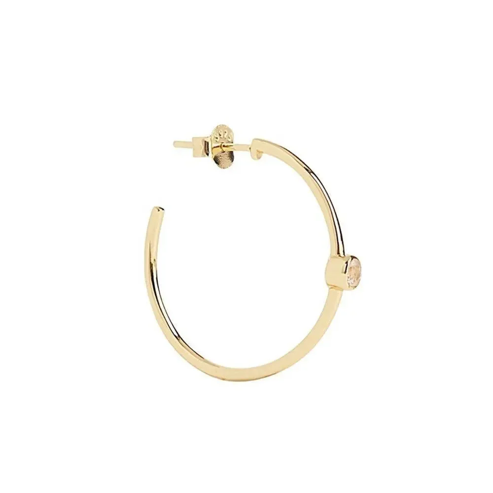 Marrin Costello Mystique Hoops 14K Gold Plated w/ Topaz NWT - Picture 5 of 6